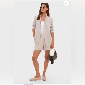 Tuckernuck Tan Linen Carla Blazer
